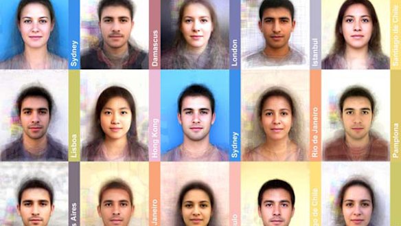 Technology plots the average face of Sydney ... and the rest of the world