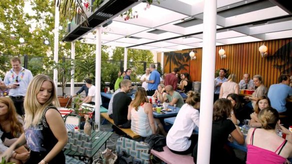 Open-air space: Sweethearts Bar in Kings Cross.