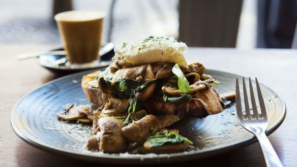 Mushroom bruschetta.