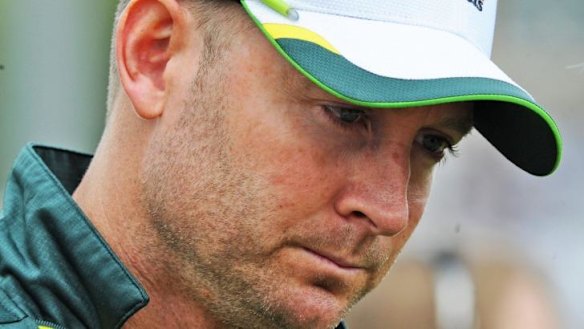 Recently retired Michael Clarke is looking chipper in the portrait.