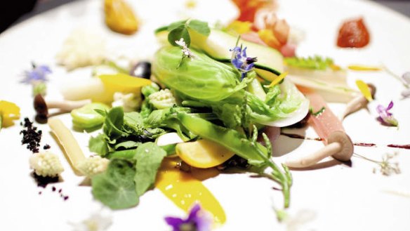 Plated perfection … le gargouillou salad from Restaurant Bras.