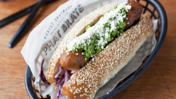 Sausage purveyors Phat Brats are pairing with Red Hill Brewery.