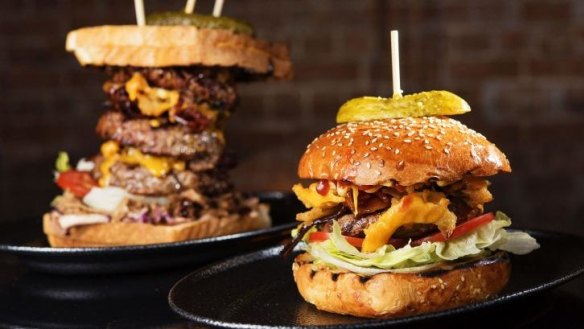 The heart-stopping Triple Loco and Chee-Ze burgers at Ze Pickle, Surry Hills.