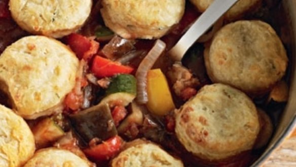 Ratatouille with Cheddar Dumplings