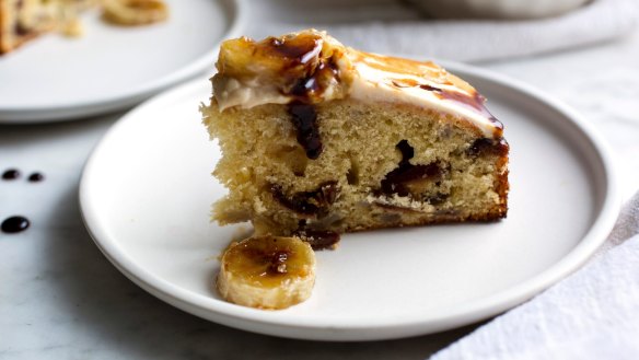 This sesame, date and banana cake use tahini in both the cake and the icing.