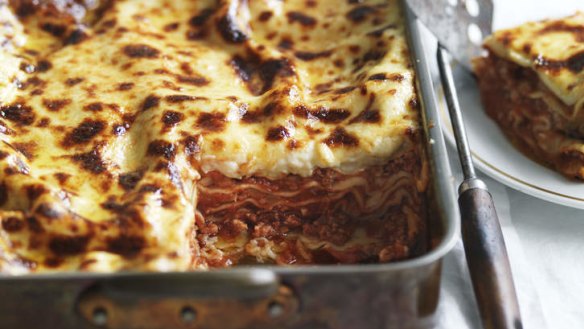 Neil Perry's buffalo mozzarella lasagne.