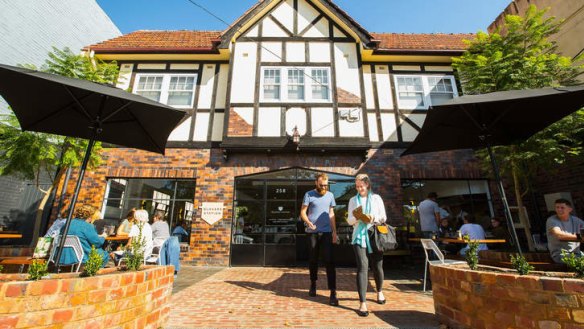 Mock-Tudor workshop: Glovers Station cafe in Elsternwick.