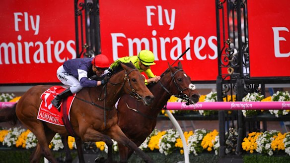 Almandind winning the Melbourne Cup.