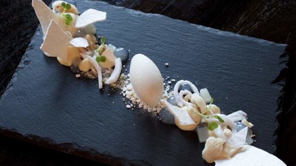 Elementary: 'Molecular' coconut and lychee Eton mess.
