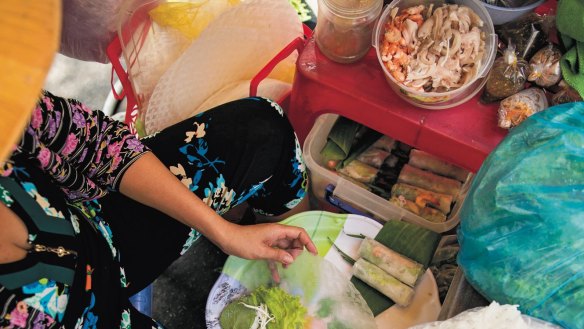 Making rice-paper rolls. From Street Food Asia by Luke Nguyen.