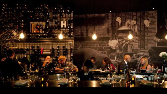 Casual charm: Bar H's paint-it-black, wall-of-wine, tiny-tabled, neighbourly dining experience.