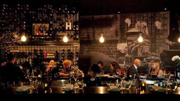 Casual charm: Bar H's paint-it-black, wall-of-wine, tiny-tabled, neighbourly dining experience.
