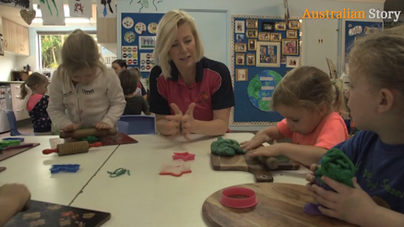 Faulkner now works in childcare: 'A double-edged sword ... giving love and attention to kids that are a similar age to your own.'