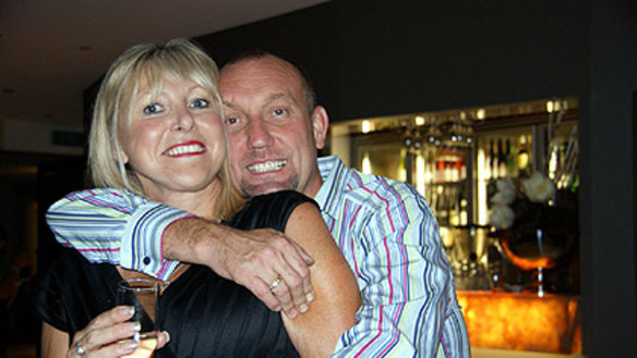 Shaun  Akehurst with his wife Heather, who was not holidaying with him when the accident happened.