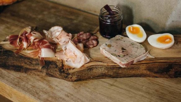 Go-to dish: Charcuterie plate with boiled egg.