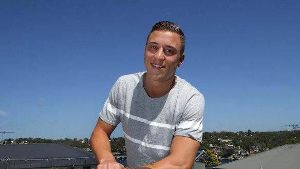 Star in the making: Alex Gersbach back home in Sydney during his break from Rosenborg.