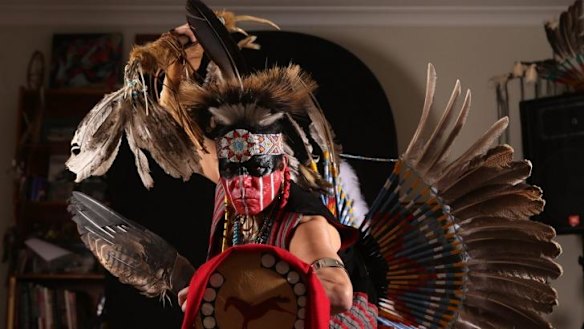 Inheritance: Mescalero Apache Red Horse wears the garb of his ancestors.