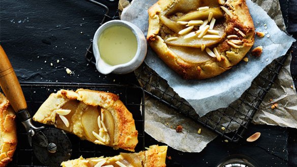 Head to Italty for sweets: Almond and pear (or apple) crostata.