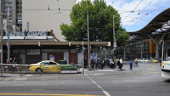 Derelict eyesore at the corner of Bourke and Spencer Streets.
