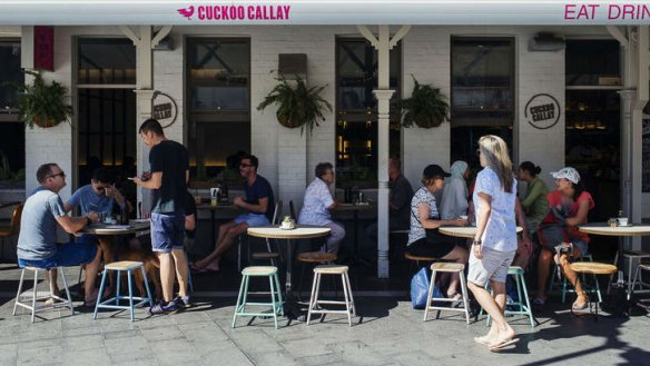 The alfresco seating at Cuckoo Callay is a perfect perch for people-watching.