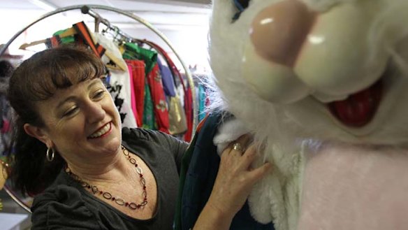 ''It can be bloody scary but I am building the business'' … Joanna Cruickshank, owner of In Nobody's Shadow, which supplies entertainers for parties.