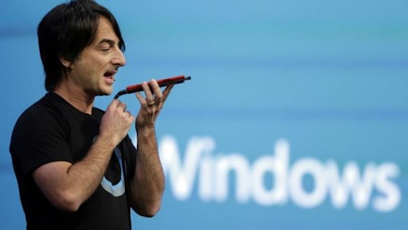Microsoft vice-president Joe Belfiore talks to Cortana.