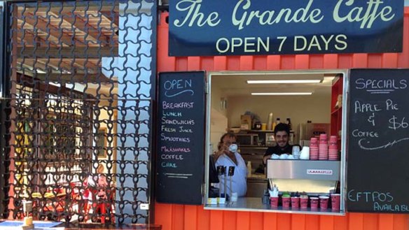 The Grande Caffe has opened in a shipping container.