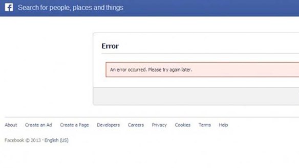 Facebook breaks the internet