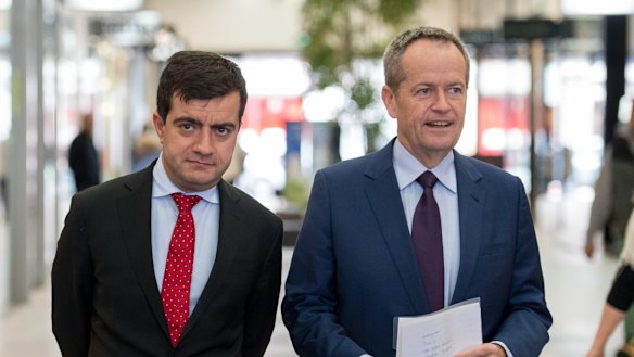 Opposition Leader Bill Shorten with senator Sam Dastyari last month.