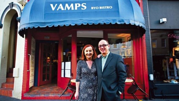 Veronique and Tony Johansson celebrating Vamps 25th anniversary in 2003.