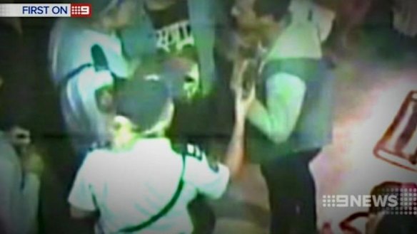 Police speak to Mitchell Pearce.