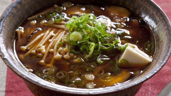 Spicy tofu soup.