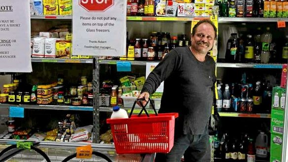 Doing better: Cameron Morgan has relied on the Salvation Army's Surry Hills "supermarket" to fill his pantry and fridge.