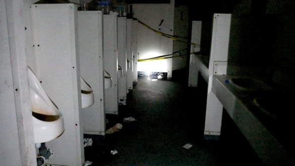 A supplied undated image obtained on November 24, 2017 of toilets with no running water at the former Manus Island detention centre.  