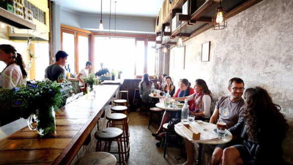 Location, location ... Porch Bread and Wine Parlour takes advantage of its sea-side setting.