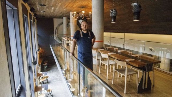 Clayton Wells in the dining room at Automata.