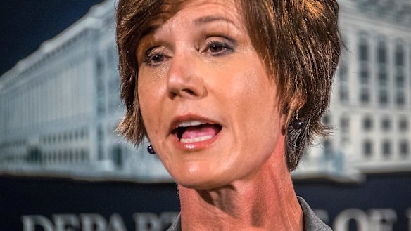 Donald Trump fired acting US attorney-general Sally Yates.