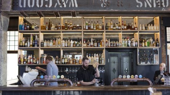 The bar at the newly redeveloped East Brunswick Hotel.