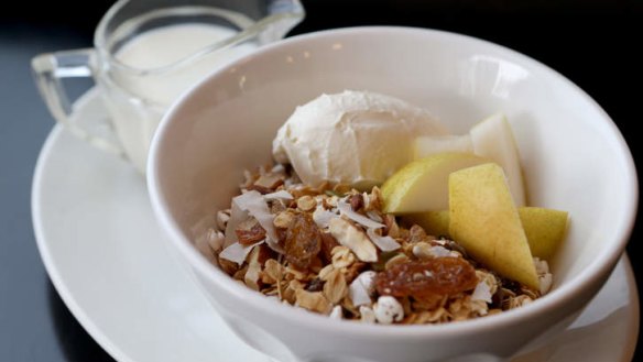 House-made granola with fruit.