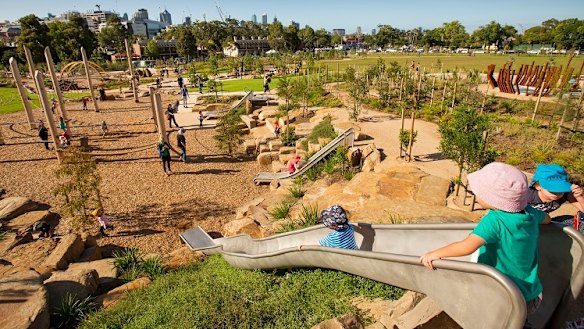 The playground in Royal Park. 