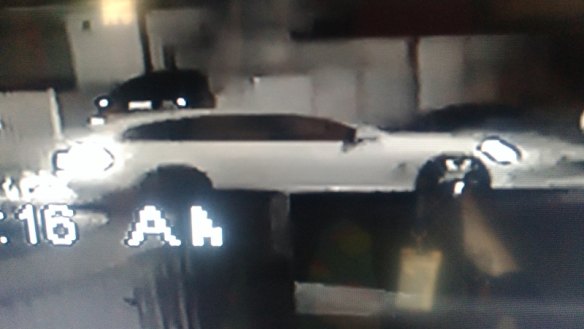 A late model white Holden Commodore station wagon, without number plates, was seen at both home invasions.