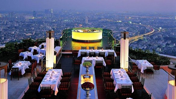 Sky high ... Sirocco is one of Bangkok's high (literally) class establishments.