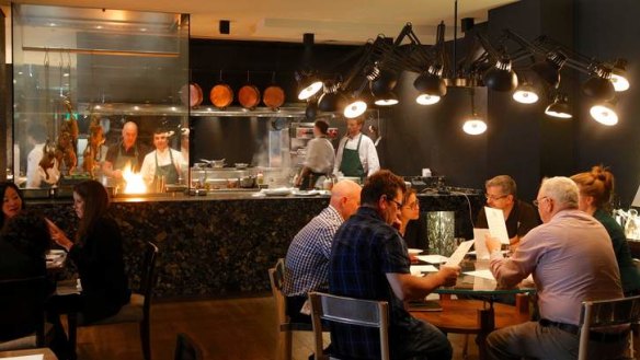 Set to fly: The open kitchen adds a little theatre to dining at Pei Modern.