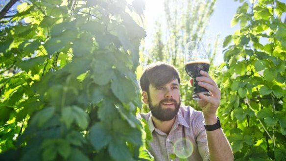 Seeing the light ... Canberra brewer Kevin Hingston loves to experiment with flavours as a small batch brewer.