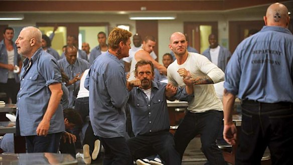 Behind bars .... Hugh Laurie finds himself in prison in the new series of the hit TV show House.