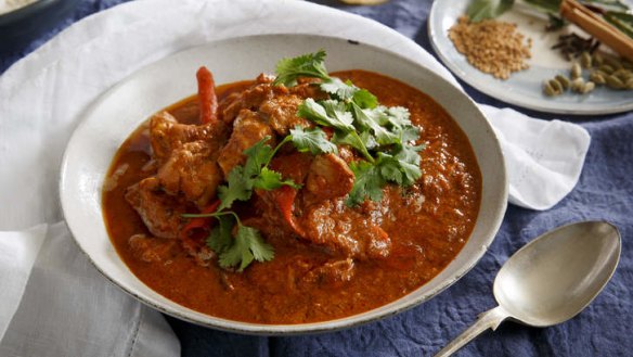 Karen Martini's mild butter chicken can be served with rice and makes a great family meal.  <b>Photo</b>: Marcel Aucar. <b>Styling</b>: Karina Duncan.