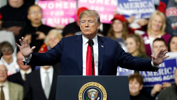 Donald Trump at campaign rally in Pennsylvania at the weekend.