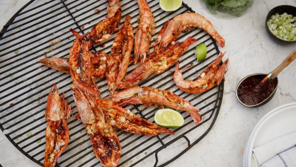 Summer's here: South Korean-style king prawns are delicious on any style of barbecue.