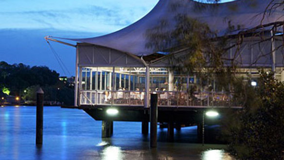 Drift Cafe in Milton, formerly Oxley's on the River, is almost entirely submerged.
