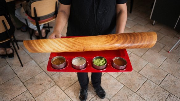 The 70 centimetre dosa at RV1 Dosa Corner.